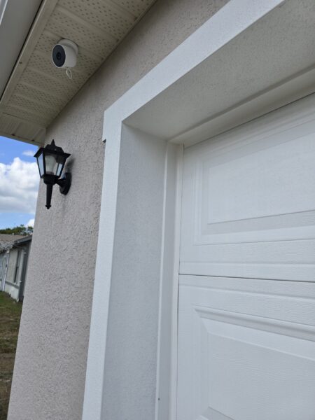 Clean garage door corner